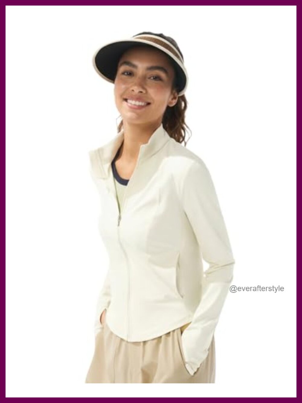 UPF 50+ Cooling Slim Fit Full Zip Athletic Jacket Long Sleeve
